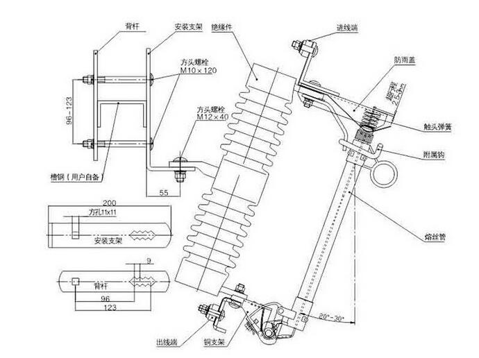 RW10-10/200A 陶瓷跌落式熔斷器的用途